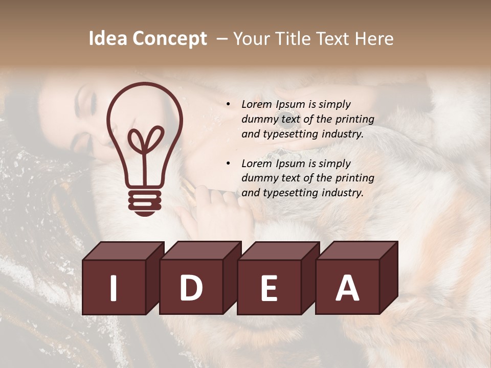 Glamour Posing Coat PowerPoint Template