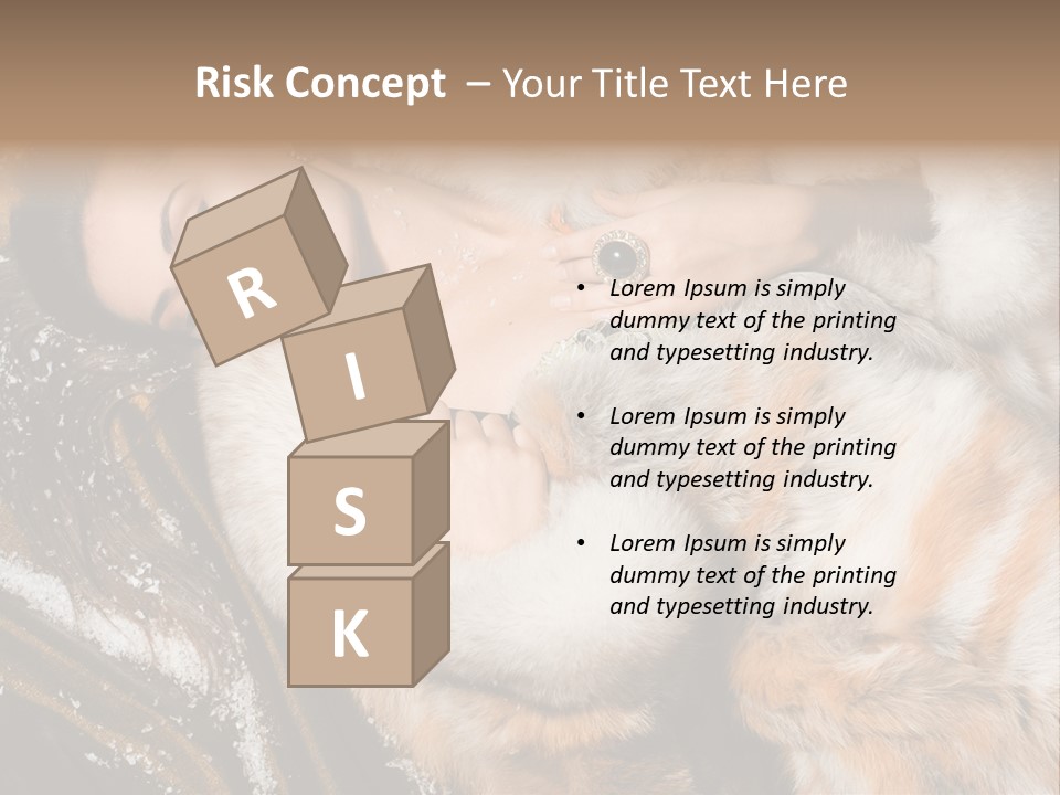 Glamour Posing Coat PowerPoint Template