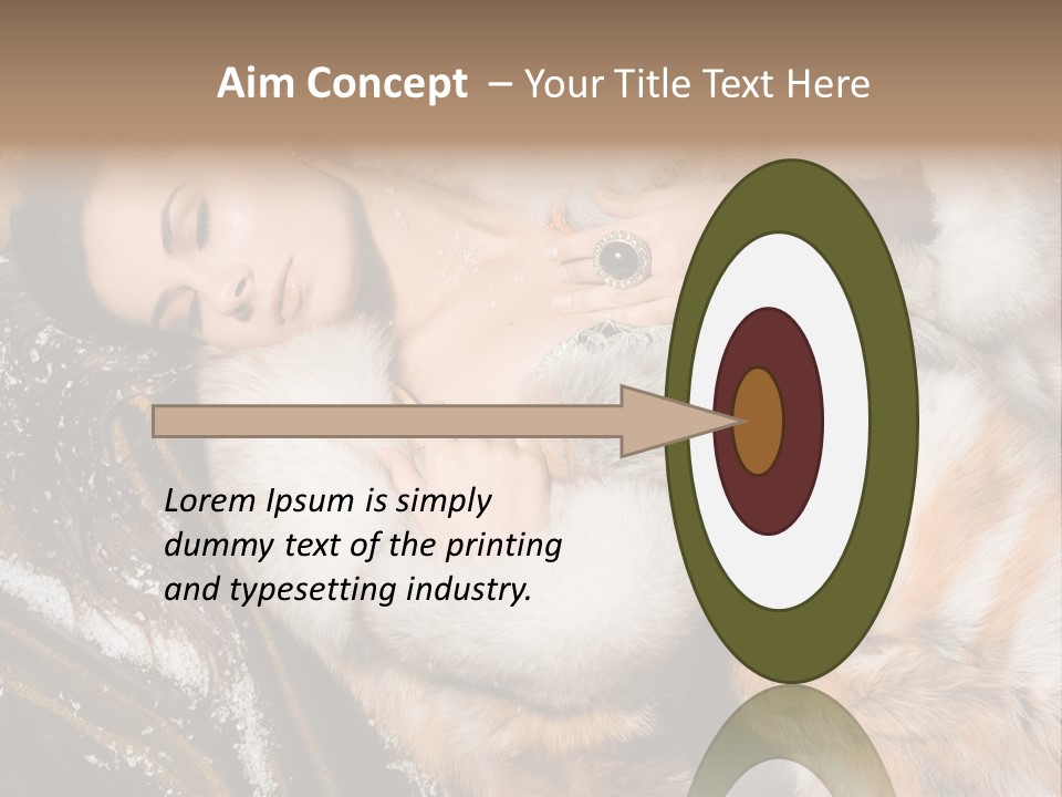 Glamour Posing Coat PowerPoint Template