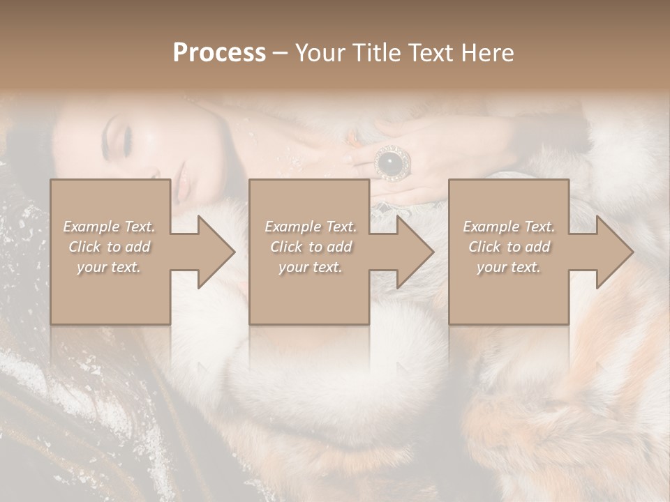 Glamour Posing Coat PowerPoint Template