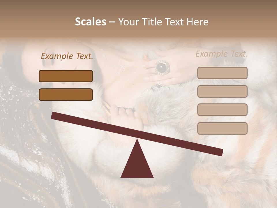 Glamour Posing Coat PowerPoint Template