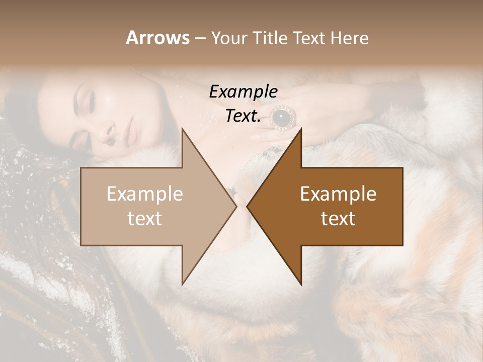 Glamour Posing Coat PowerPoint Template