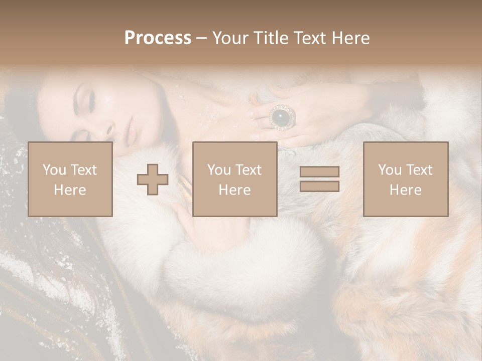 Glamour Posing Coat PowerPoint Template