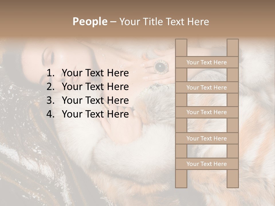 Glamour Posing Coat PowerPoint Template