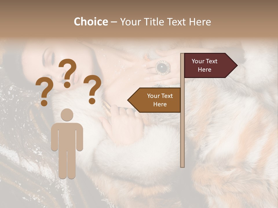 Glamour Posing Coat PowerPoint Template