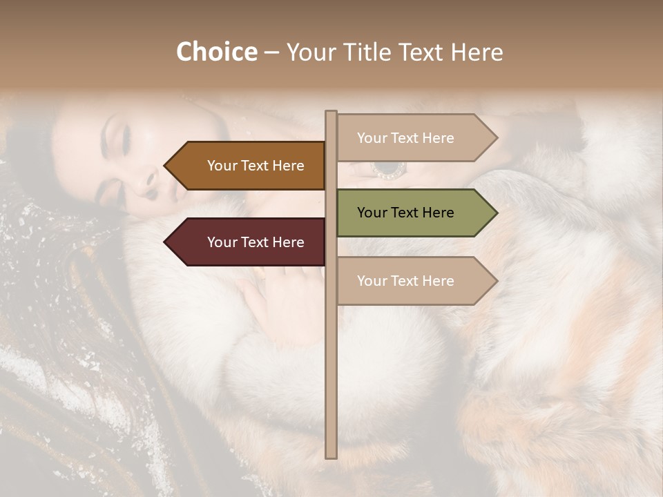 Glamour Posing Coat PowerPoint Template