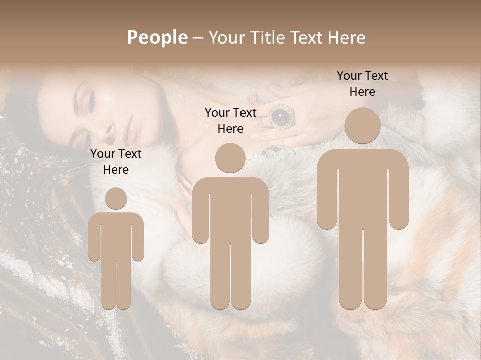 Glamour Posing Coat PowerPoint Template