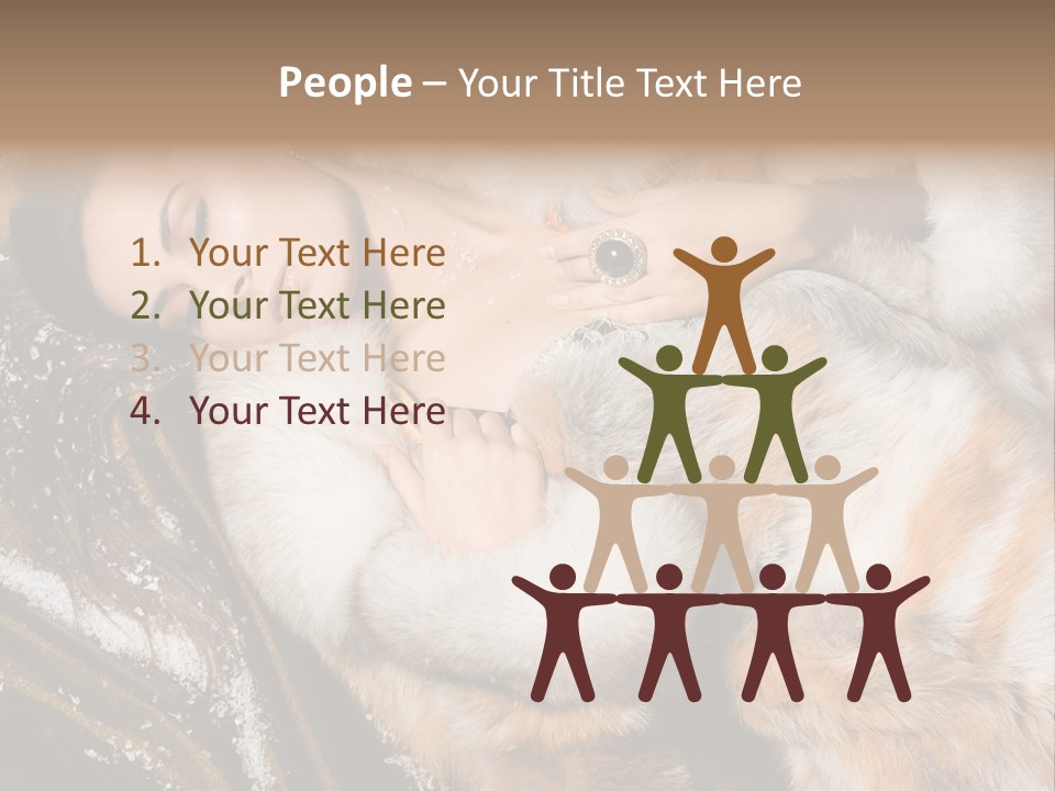 Glamour Posing Coat PowerPoint Template