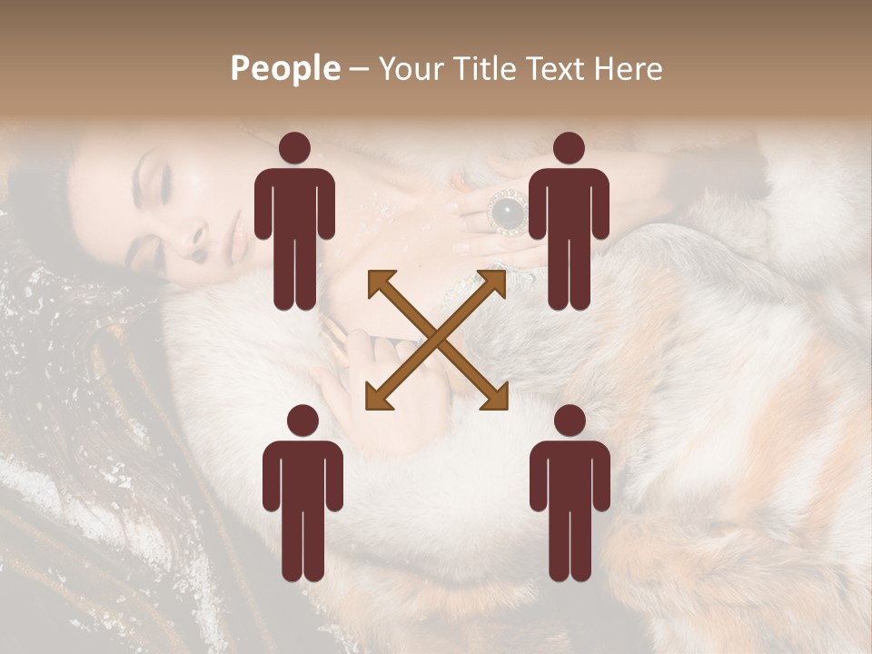 Glamour Posing Coat PowerPoint Template