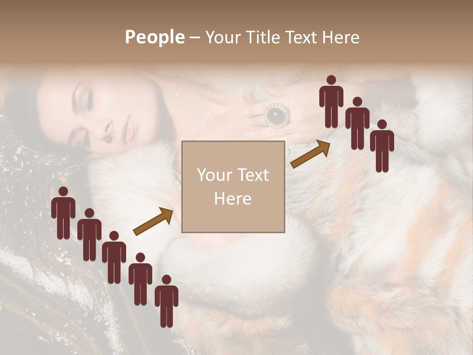 Glamour Posing Coat PowerPoint Template