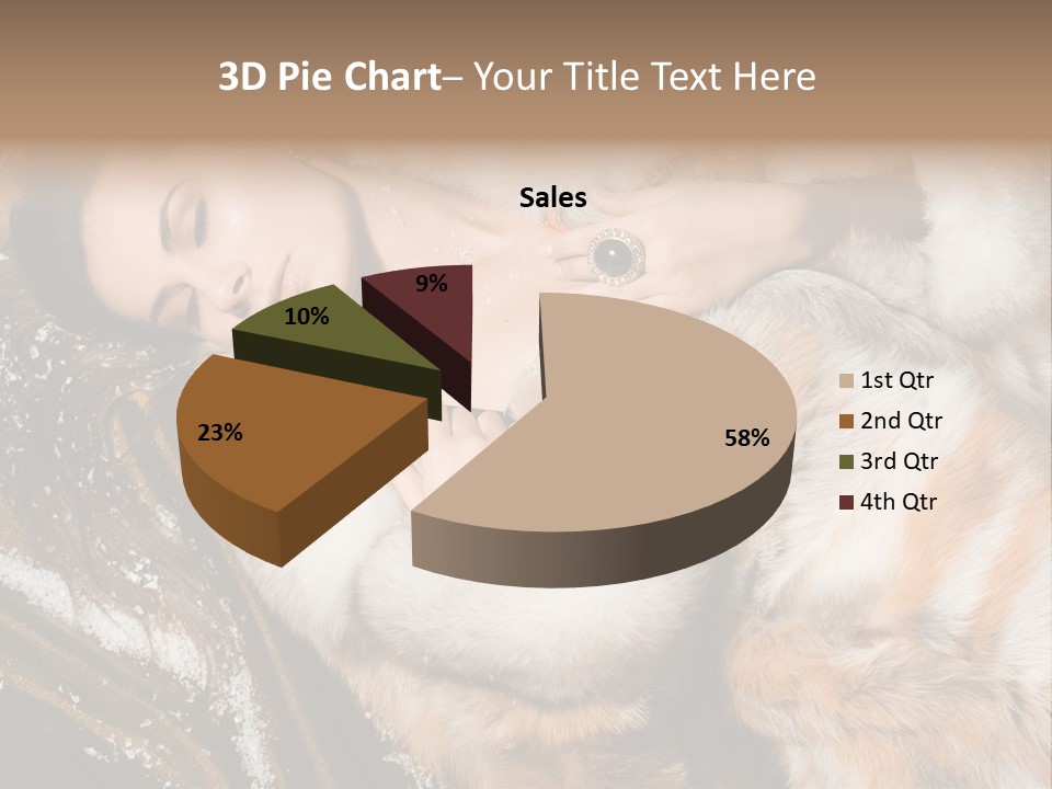 Glamour Posing Coat PowerPoint Template