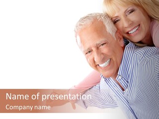 Adult Mature Couple PowerPoint Template