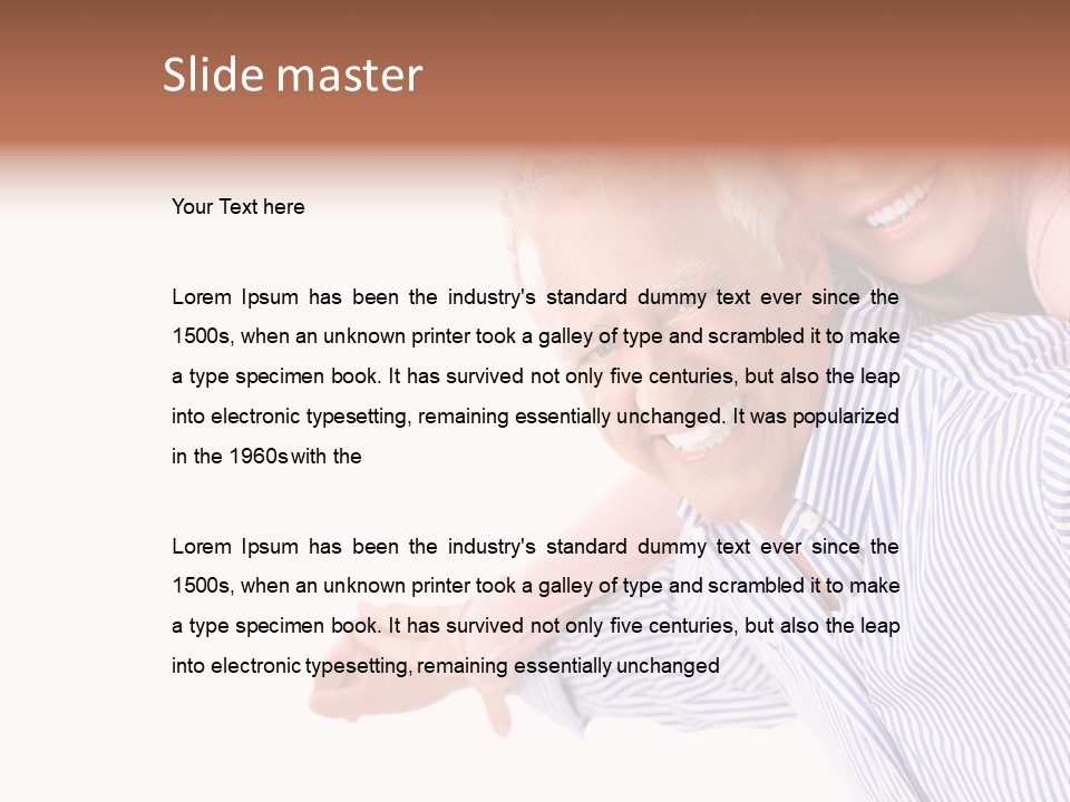 Adult Mature Couple PowerPoint Template