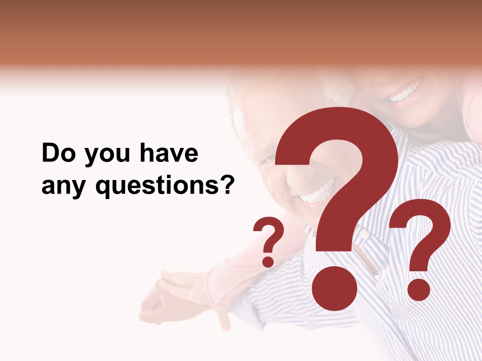 Adult Mature Couple PowerPoint Template