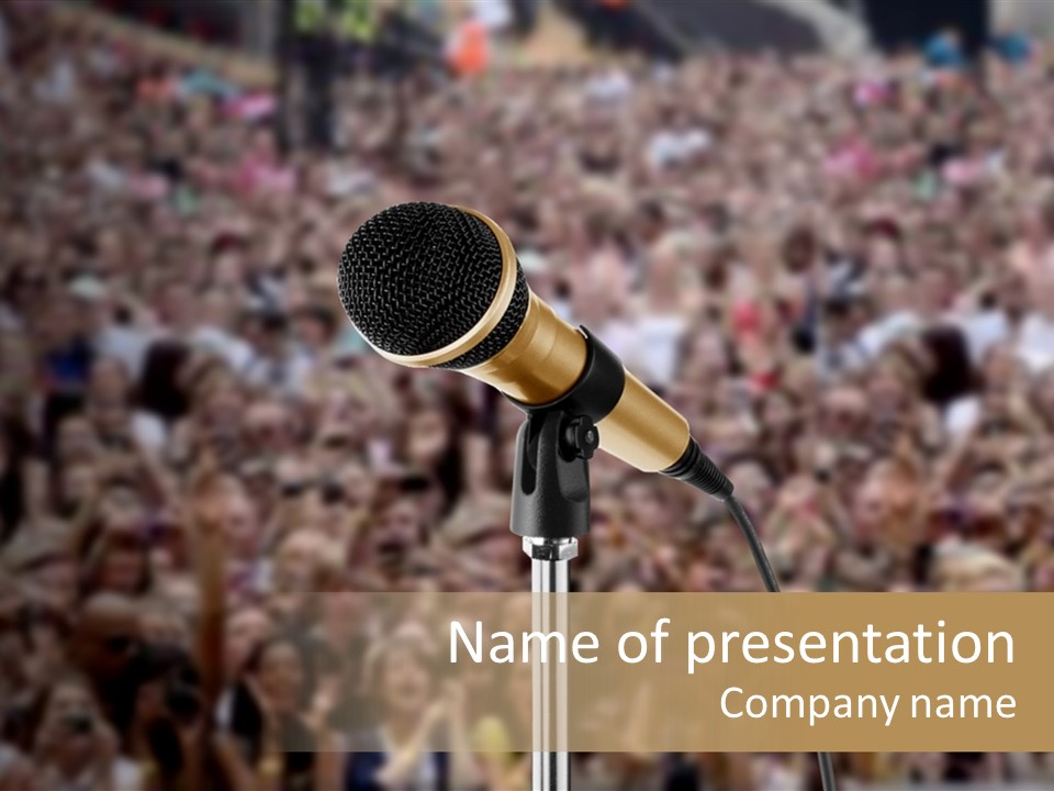 Stage Concert Head PowerPoint Template