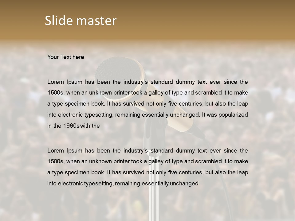 Stage Concert Head PowerPoint Template