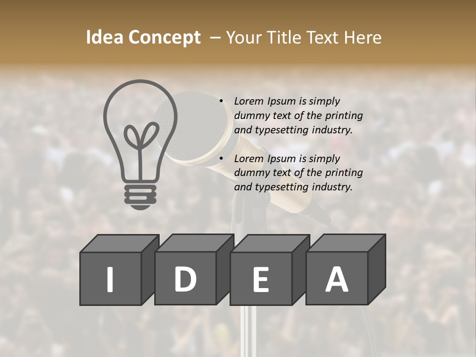 Stage Concert Head PowerPoint Template