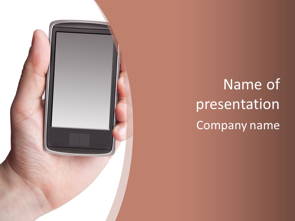 Dialing Cellular Isolated PowerPoint Template