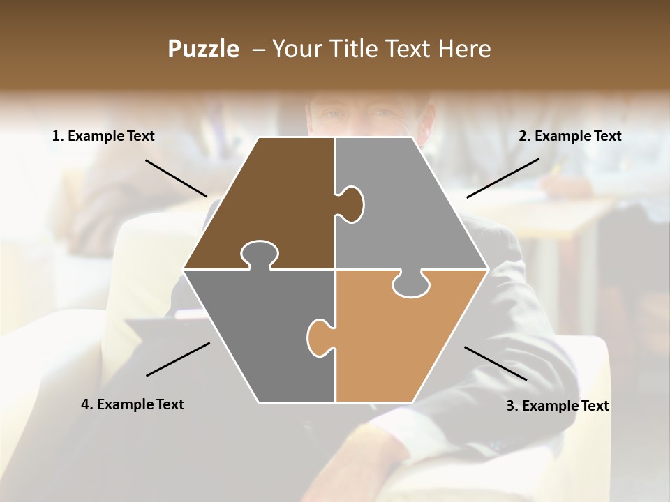 Elderly Teamwork Communication PowerPoint Template