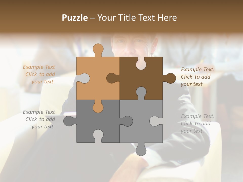 Elderly Teamwork Communication PowerPoint Template