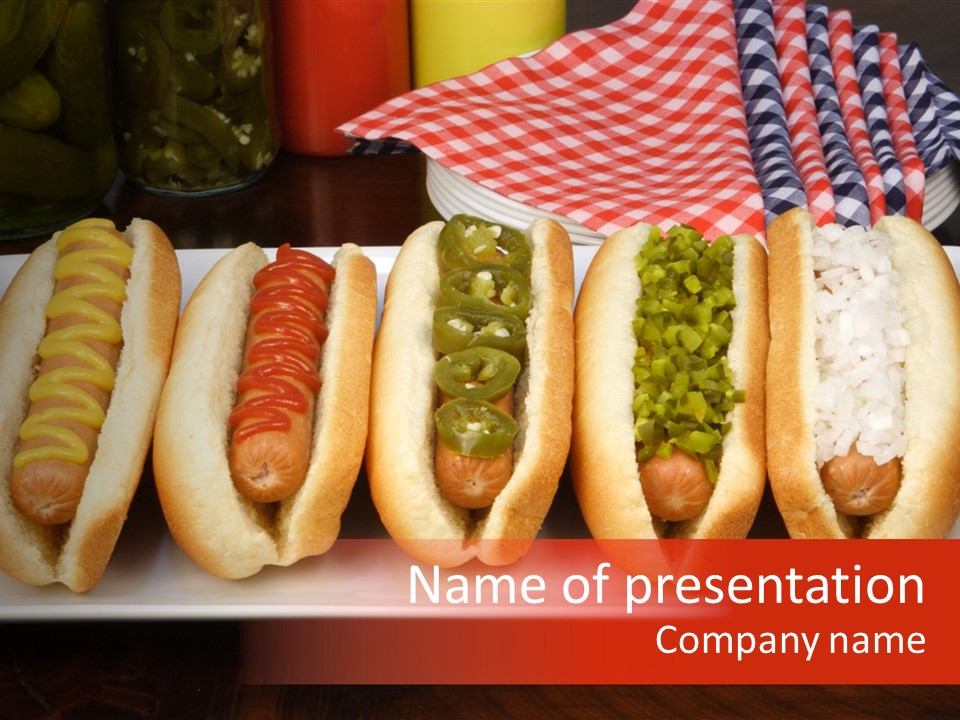 Ketchup American Meat PowerPoint Template