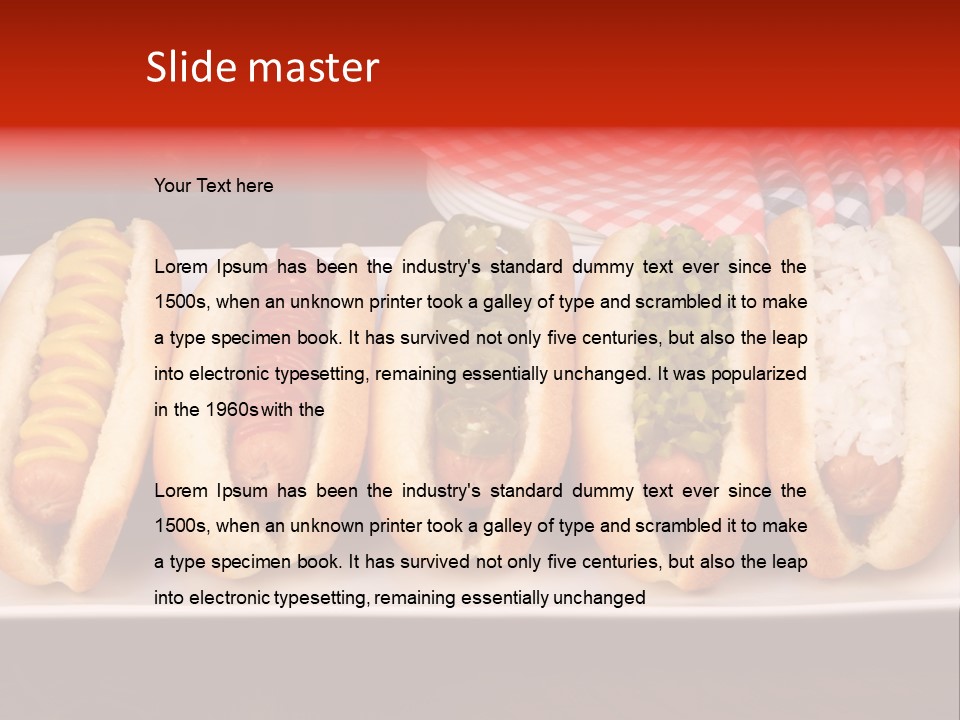 Ketchup American Meat PowerPoint Template