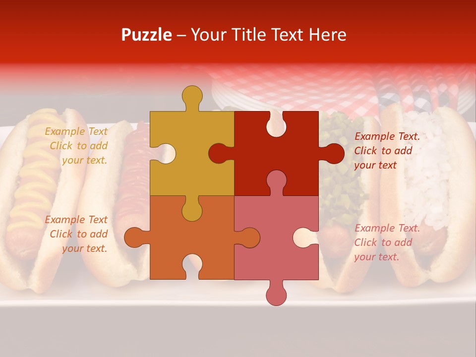 Ketchup American Meat PowerPoint Template