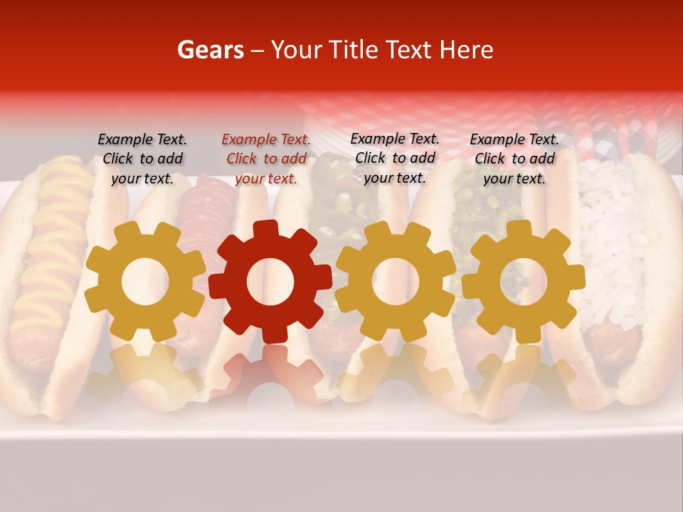 Ketchup American Meat PowerPoint Template