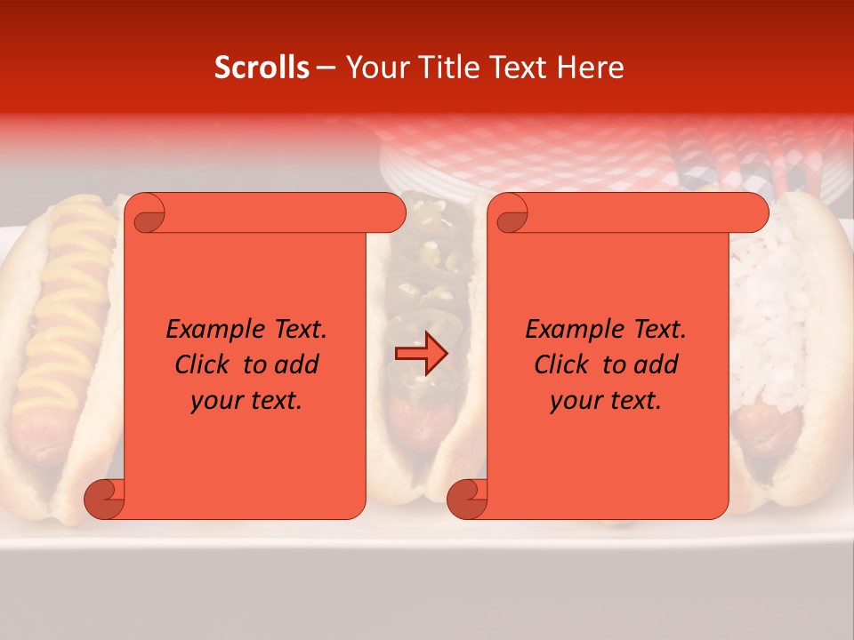 Ketchup American Meat PowerPoint Template