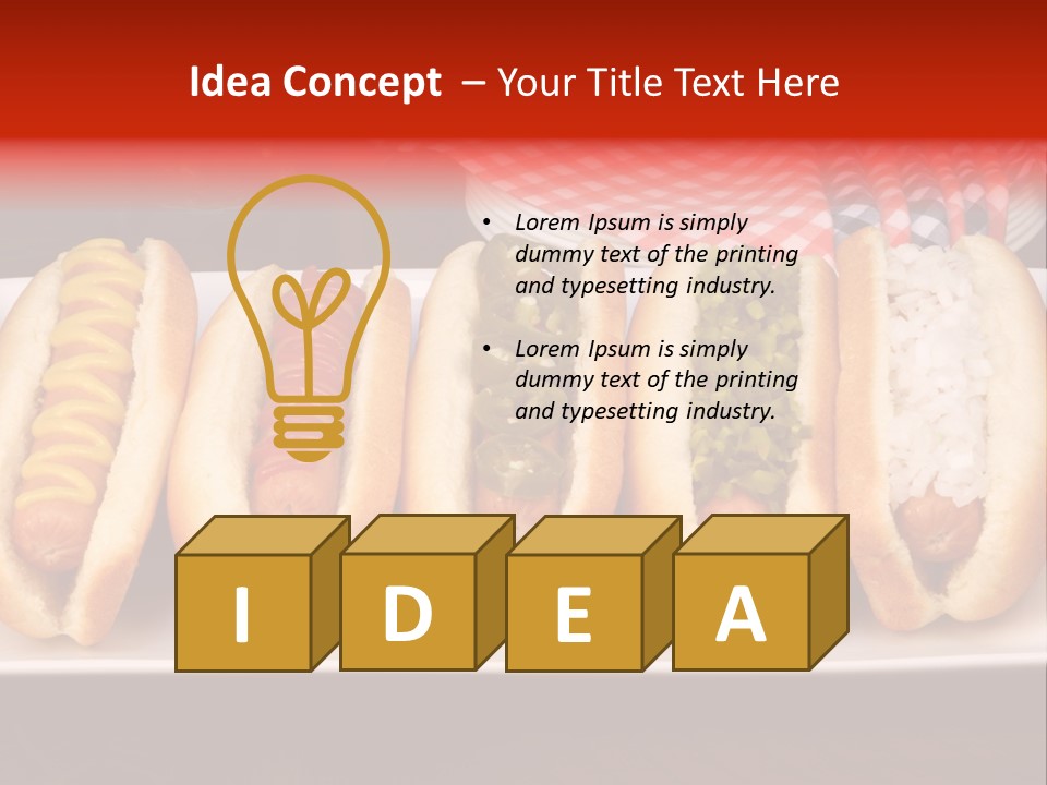 Ketchup American Meat PowerPoint Template