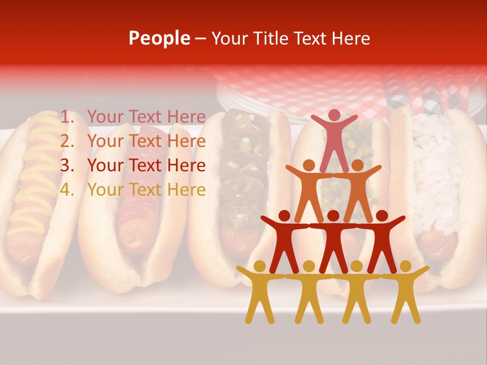 Ketchup American Meat PowerPoint Template