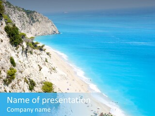 Green Cliff Ridge PowerPoint Template