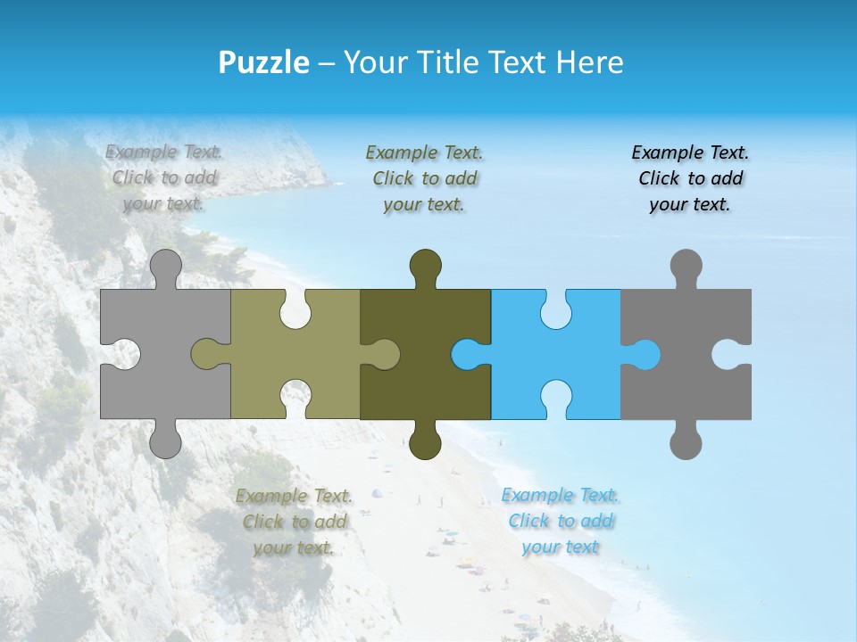 Green Cliff Ridge PowerPoint Template