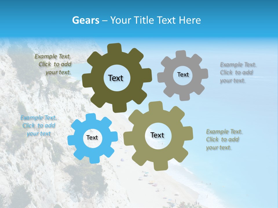 Green Cliff Ridge PowerPoint Template