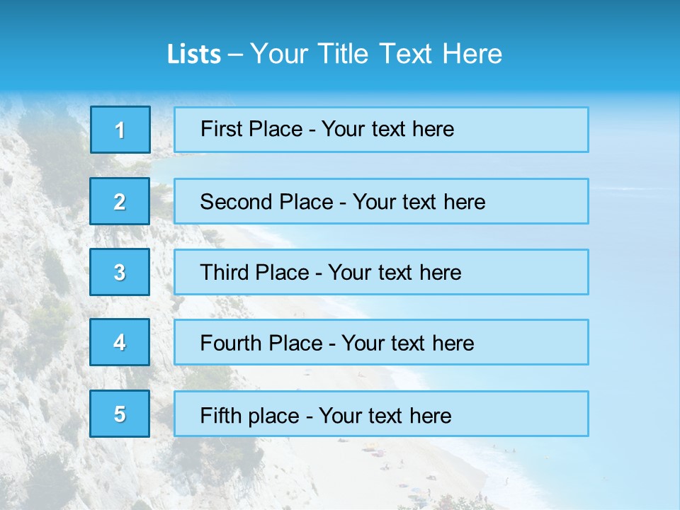 Green Cliff Ridge PowerPoint Template