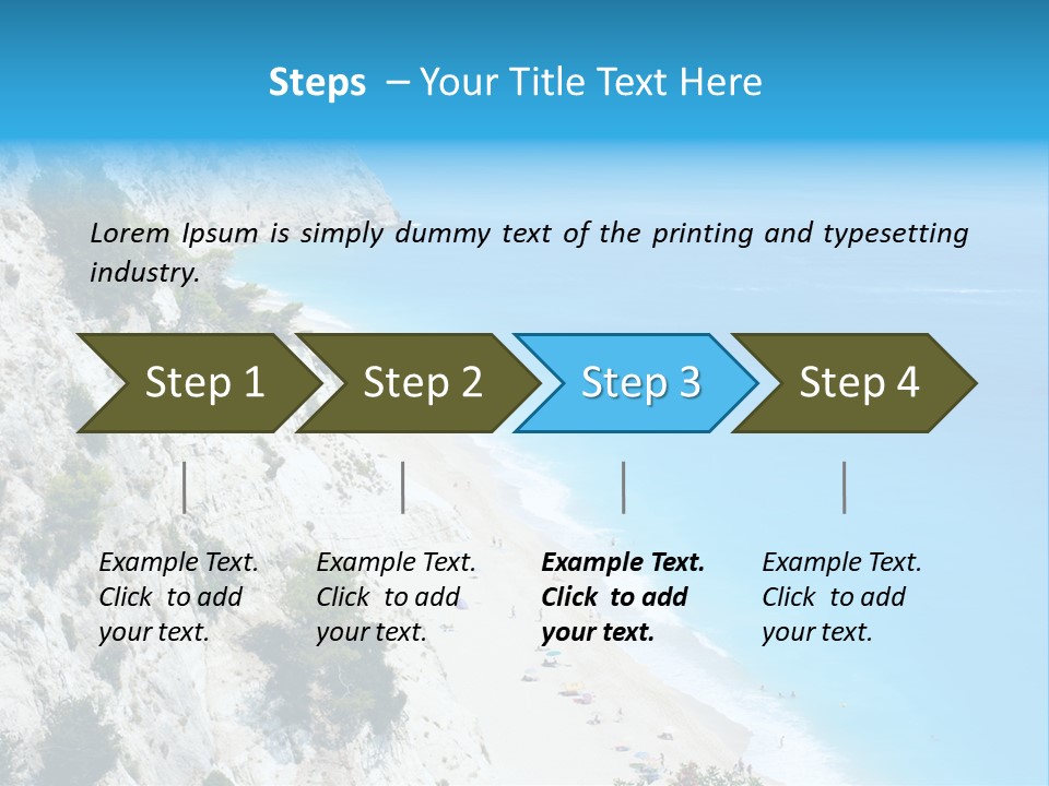 Green Cliff Ridge PowerPoint Template