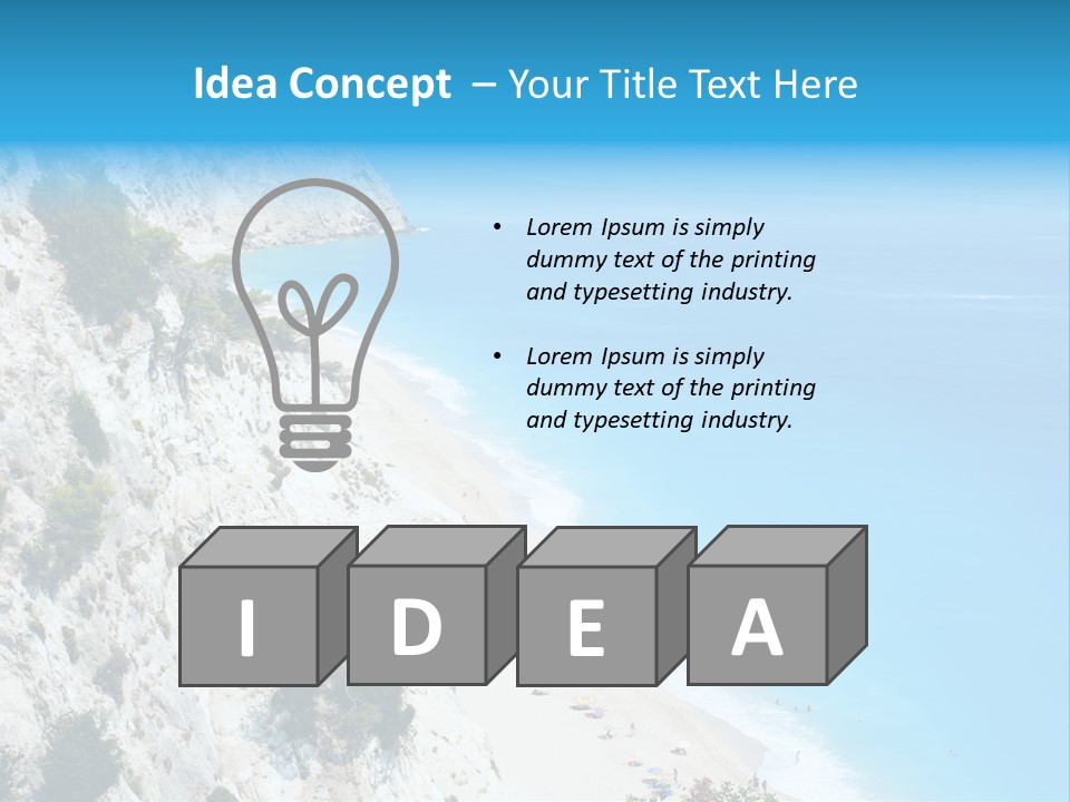 Green Cliff Ridge PowerPoint Template