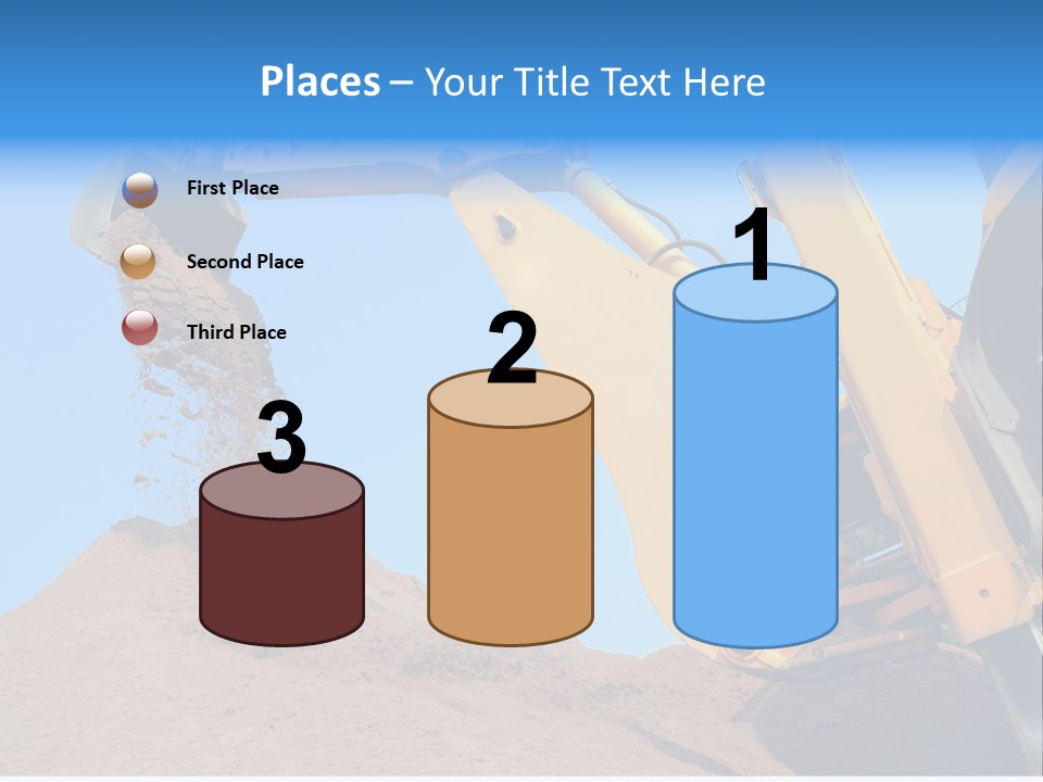 Bulldozer Cloudscape Scoop PowerPoint Template