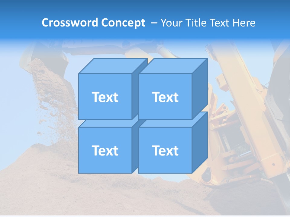 Bulldozer Cloudscape Scoop PowerPoint Template