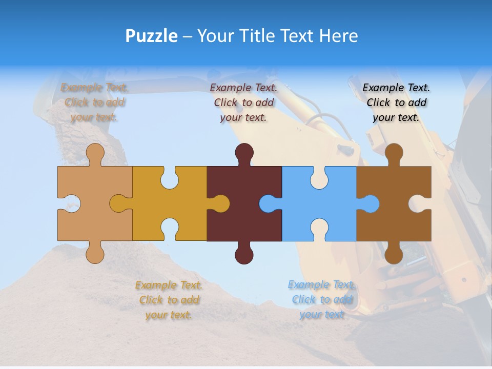 Bulldozer Cloudscape Scoop PowerPoint Template