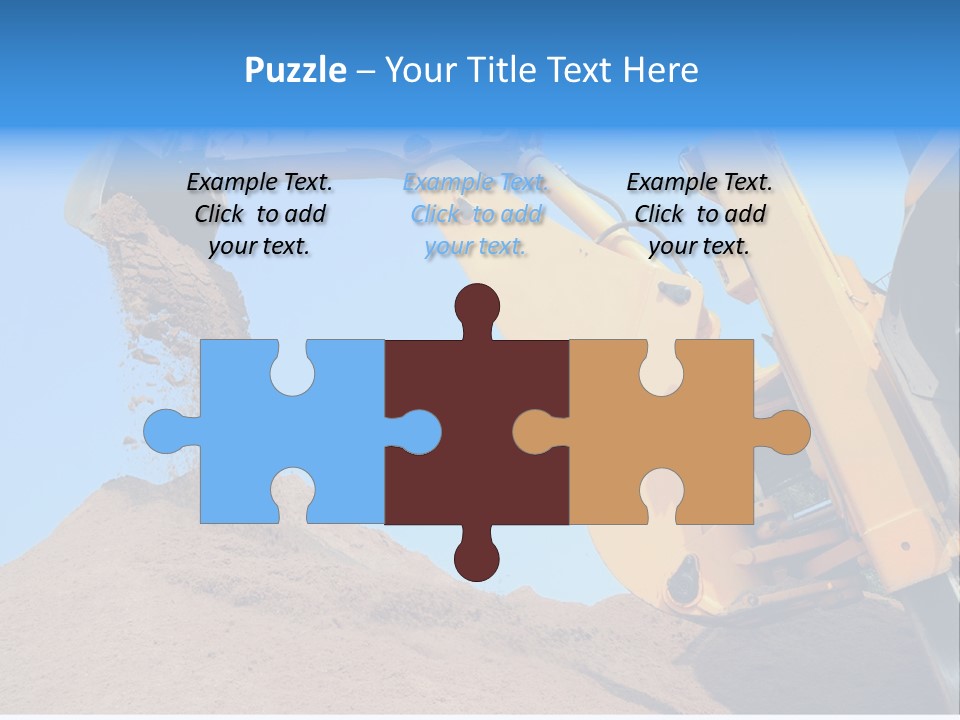 Bulldozer Cloudscape Scoop PowerPoint Template