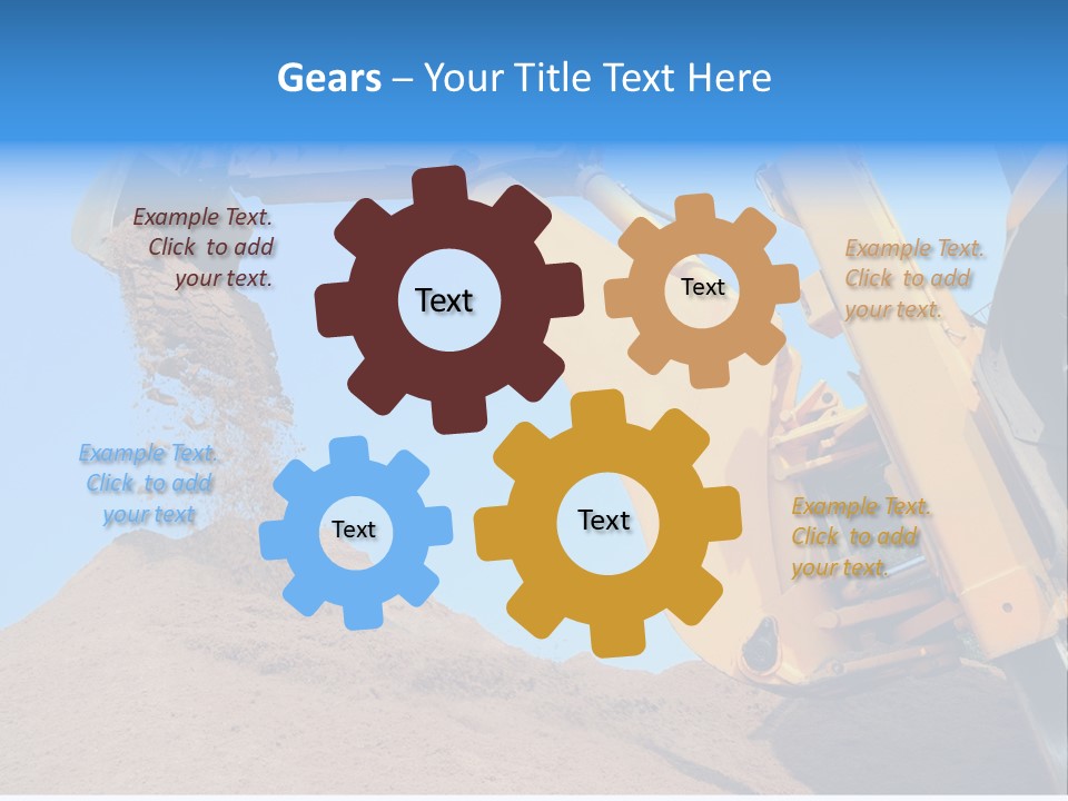 Bulldozer Cloudscape Scoop PowerPoint Template