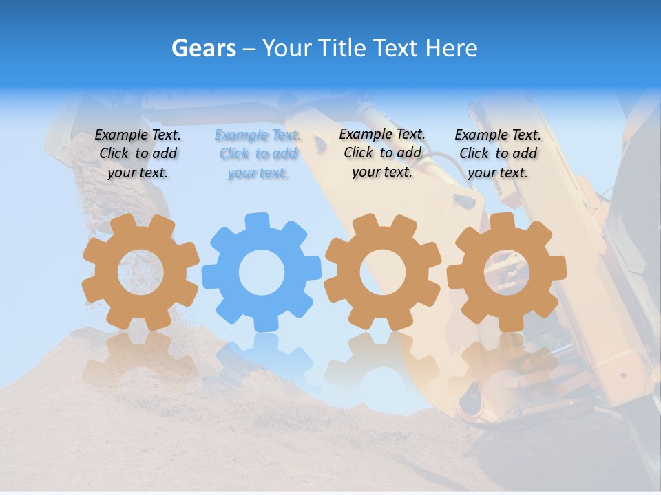 Bulldozer Cloudscape Scoop PowerPoint Template