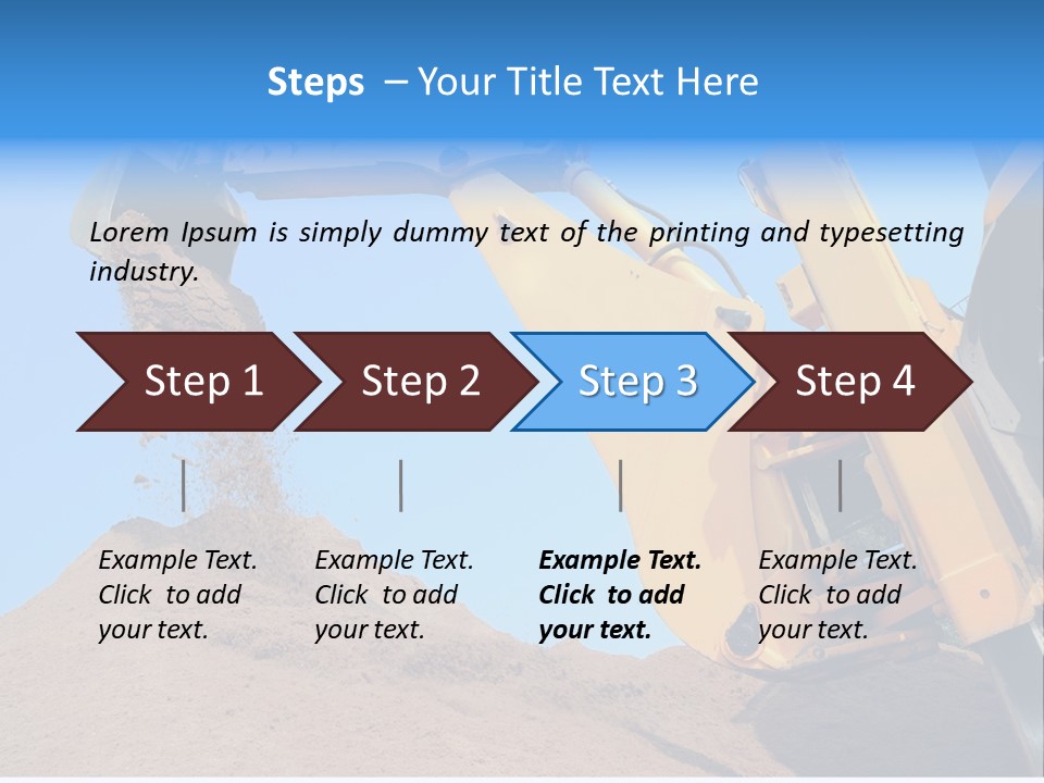 Bulldozer Cloudscape Scoop PowerPoint Template