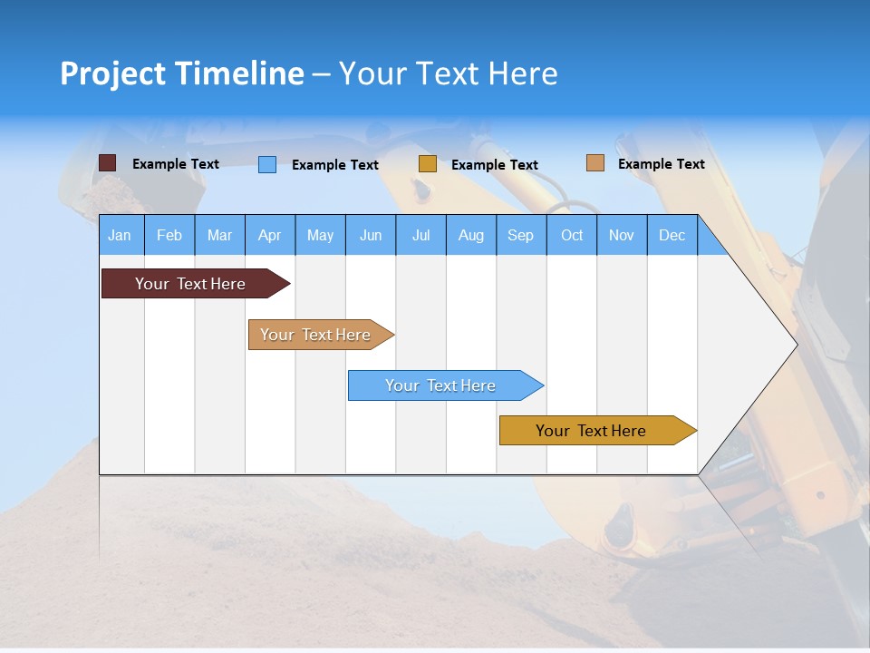 Bulldozer Cloudscape Scoop PowerPoint Template