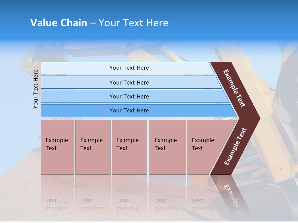 Bulldozer Cloudscape Scoop PowerPoint Template