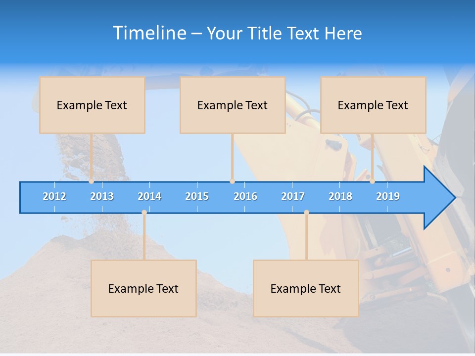 Bulldozer Cloudscape Scoop PowerPoint Template