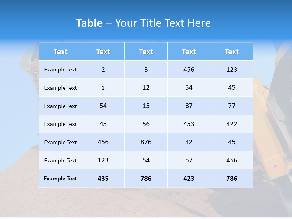 Bulldozer Cloudscape Scoop PowerPoint Template