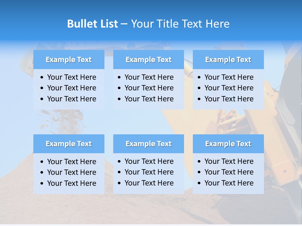 Bulldozer Cloudscape Scoop PowerPoint Template