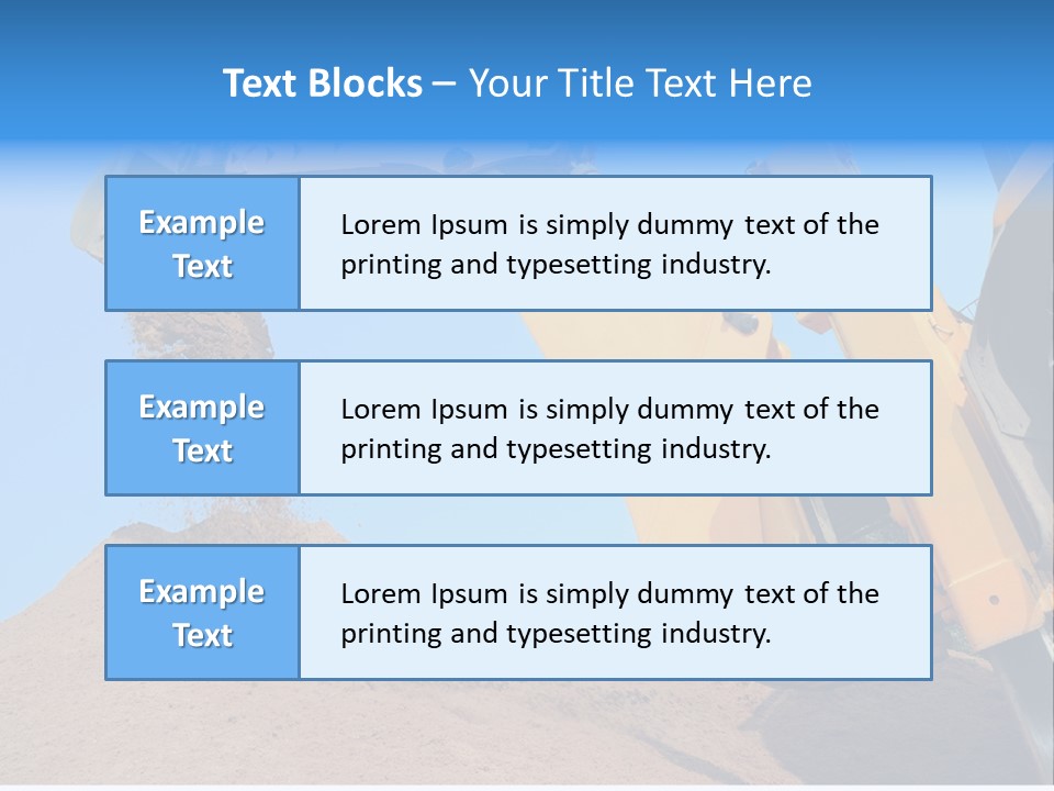 Bulldozer Cloudscape Scoop PowerPoint Template